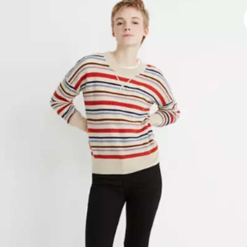Madewell striped cashmere sweater